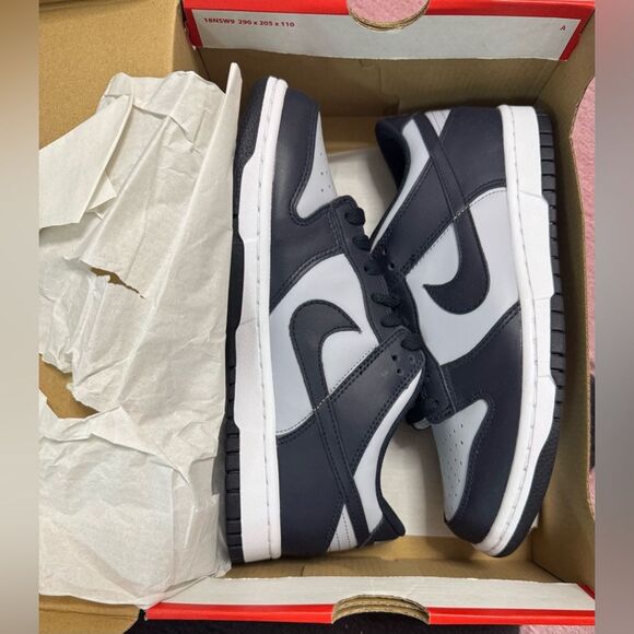 🔥 Nike Dunk Low GS 👟 Dark Blue & Light Gray 🏀 Size 6Y / Women’s 8 NIB ✨ - Picture 11 of 11